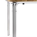 Table carrée en frêne et aluminium Bolero 700mm